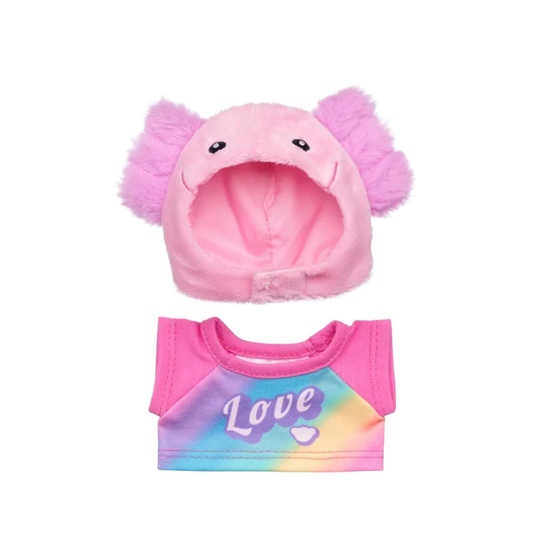 Build-A-Bear Mini Beans® Axolotl Plush Hood & T-Shirt | Walmart (US)