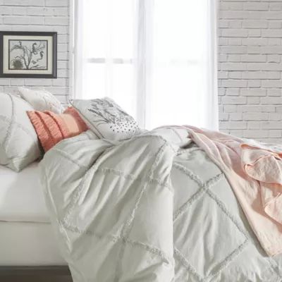 Peri Home Chenille Lattice Comforter Set | Bed Bath & Beyond | Bed Bath & Beyond