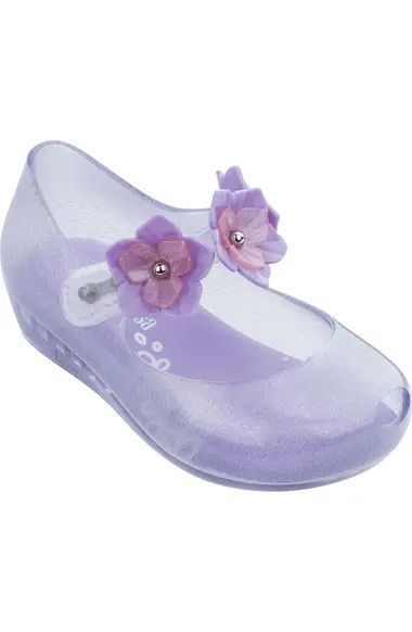 Mini Melissa Ultragirl Flower Mary Jane Flat (Walker & Toddler) | Nordstrom