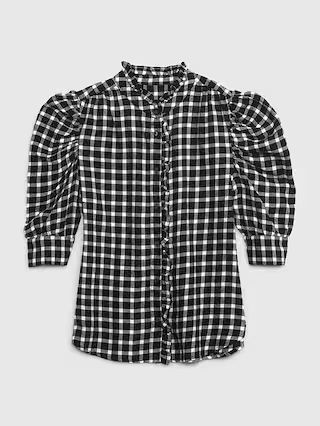 Puff Sleeve Ruffle Shirt | Gap (CA)