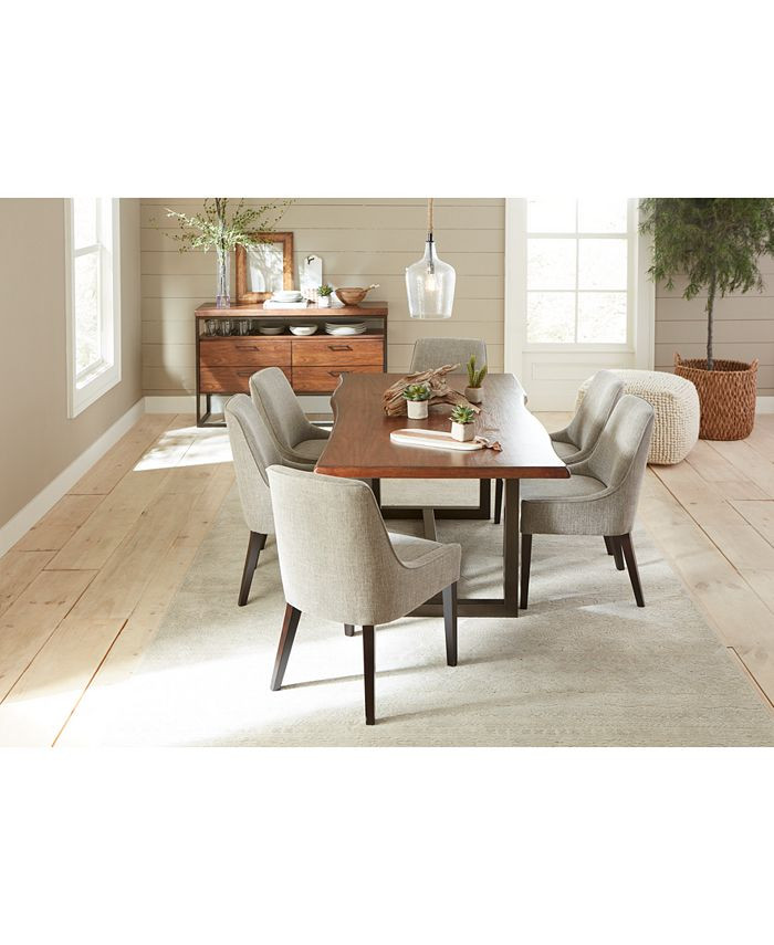 Homefare Everly Dining Furniture, 7-Pc. Set (Table & 6 Square Back Side Chairs), Created for Macy... | Macys (US)