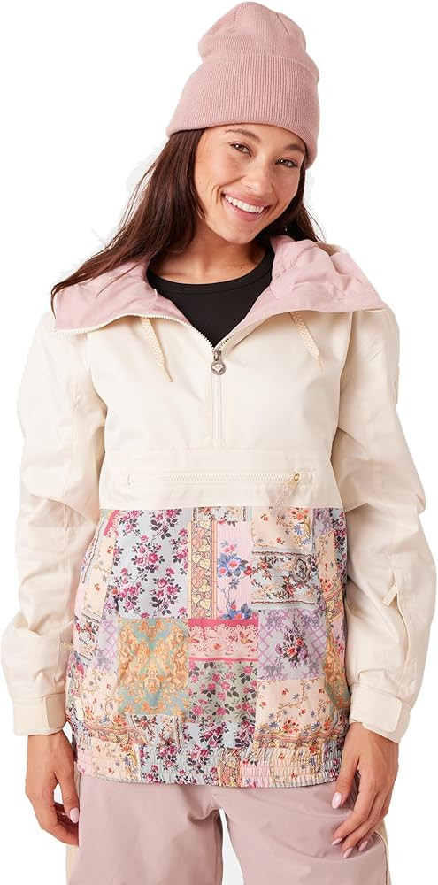 Roxy Women's Downtown Anorak Jacket – 10k Waterproof, Insulated, Oversized Fit Pullover | Amazon (US)