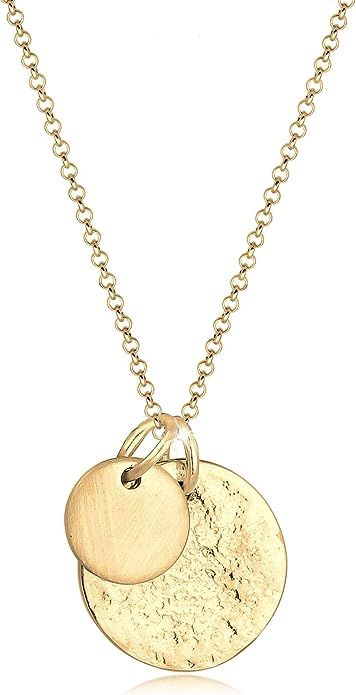 Elli Necklace Women with Two Round Coin Pendants in 925 Sterling Silver | Amazon (UK)