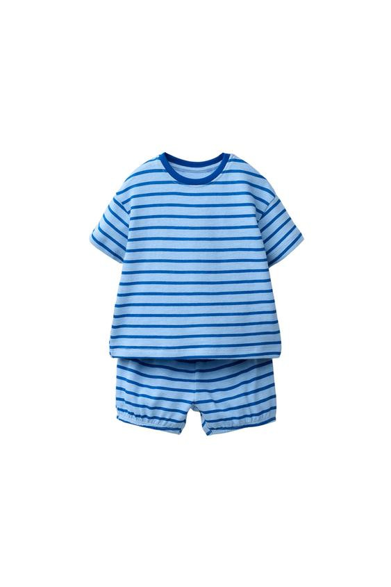 STRIPED T-SHIRT AND BLOOMER SET | Zara US