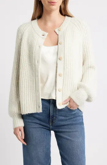 Metallic Shaker Stitch Cardigan | Nordstrom Rack
