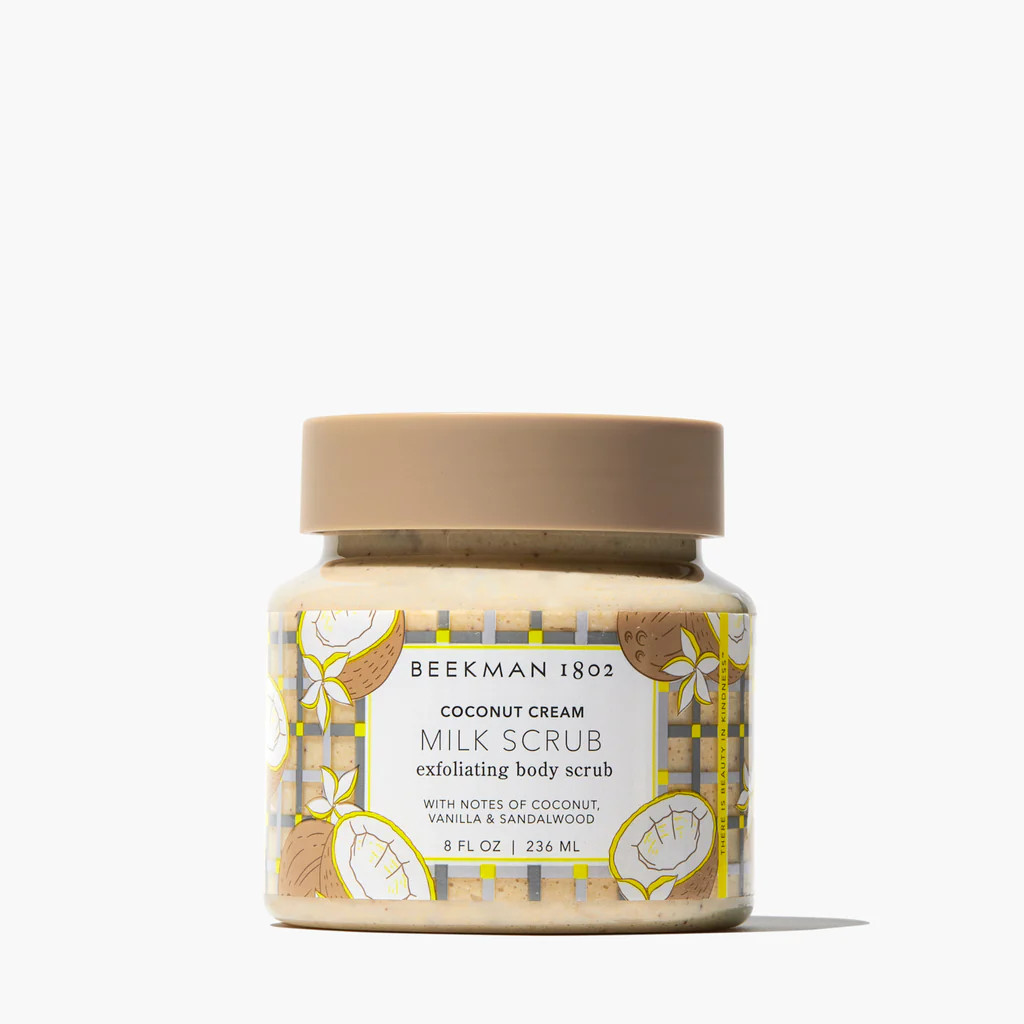 Coconut Cream Milk Scrub Oat & Goat Milk Exfoliating Body Polish | Beekman 1802