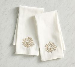 Coral Print Guest Towel - Set of 2 | Pottery Barn (US)