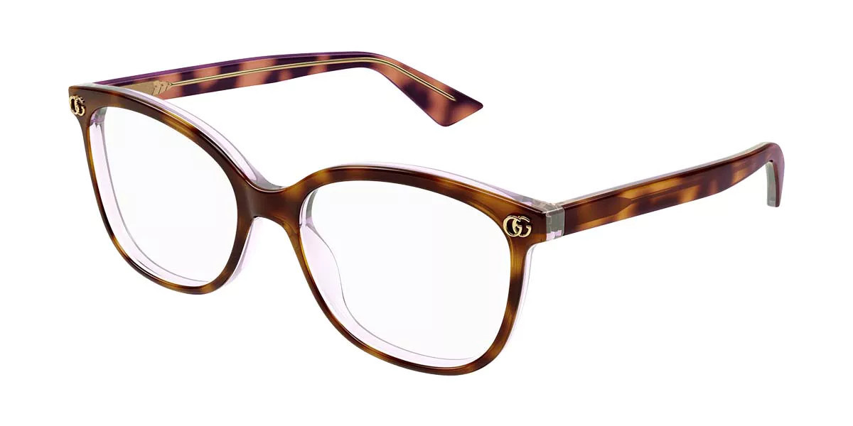Gucci GG1816O 004 Women's Eyeglasses Tortoiseshell Size 51 - Blue Light Block Available | SmartBuyGlasses Global