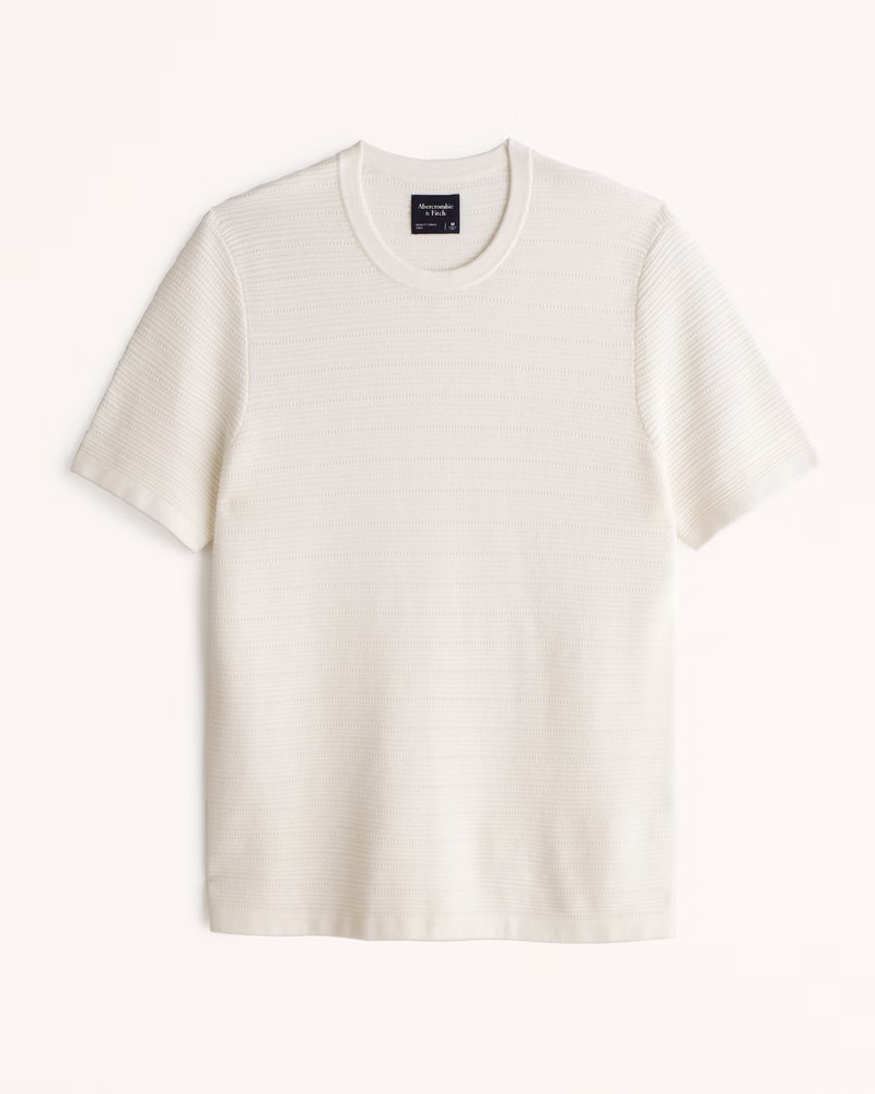 Stitched Textured Tee | Abercrombie & Fitch (US)