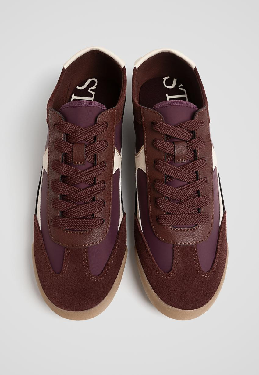 Soft leather trainers | Stradivarius (UK)
