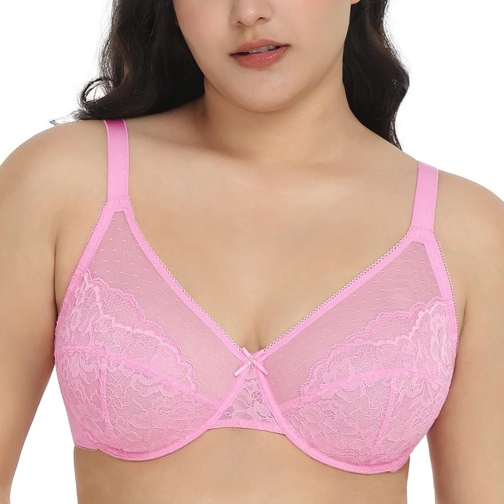 HSIA Minimizer Bras for Women Full Coverage Underwire Bras Plus Size,Lifting Lace Bra for Heavy B... | Amazon (US)