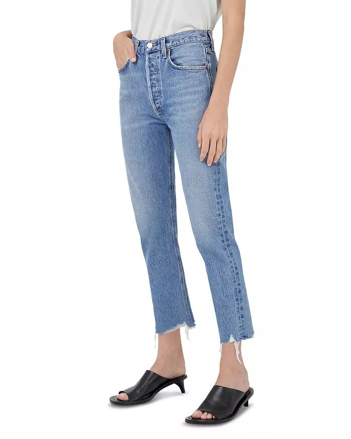 Riley High Rise Cropped Straight Jeans in Havenv | Bloomingdale's (US)