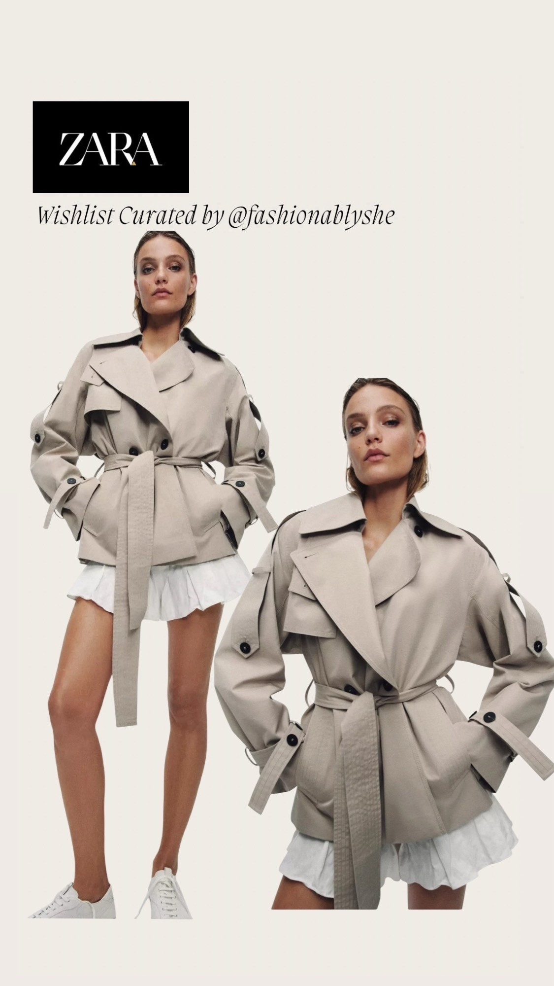 Zara short trench 

#LTKOver40 #LTKdayinmylife #LTKmomlife