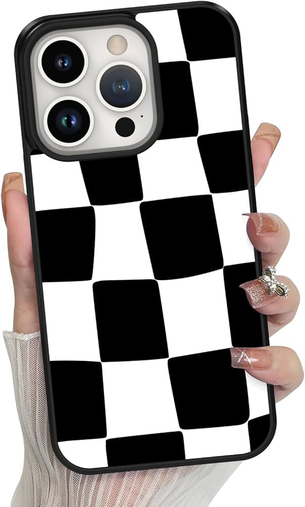 KANGHAR for iPhone 14 Pro Case Checkered Anti-Skid Aesthetic Cute Pattern Magnetic [Compatible wt... | Amazon (US)