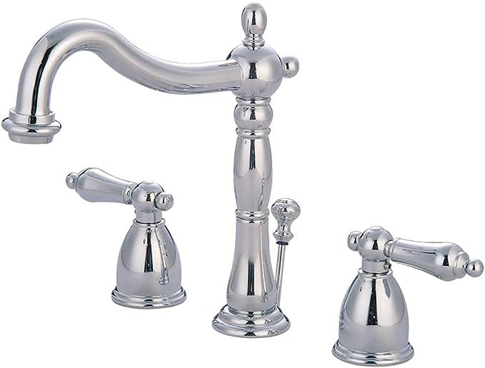 Kingston Brass KB1971AL Heritage Widespread Lavatory Faucet, Polished Chrome | Amazon (US)