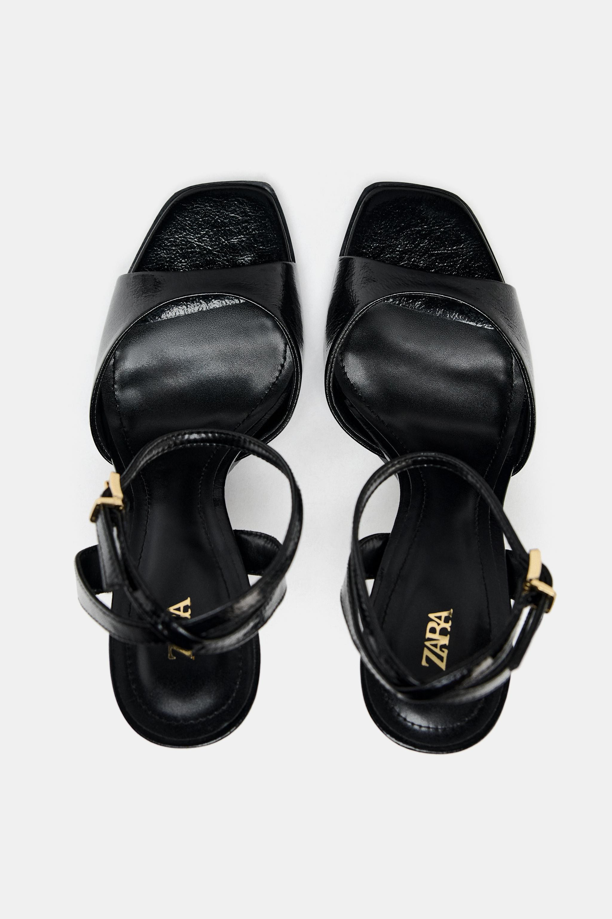 PATENT-FINISH HIGH-HEEL SANDALS | Zara IT