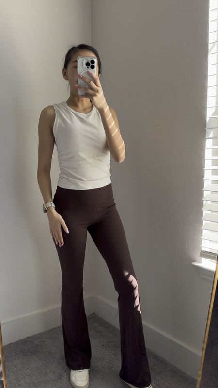 Tank (small), leggings (small), activewear outfit, Amazon activewear, athleisure, flare leggings, loungewear, yoga pants, exercise outfit 

#LTKfindsunder50 #LTKfitness #LTKActive