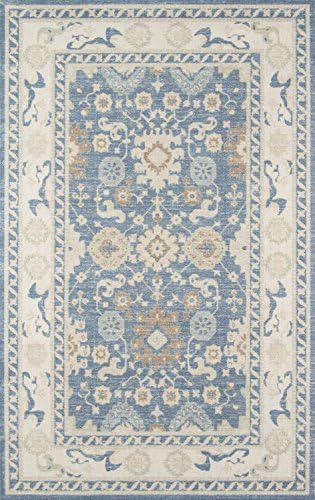 Momeni Anatolia Wool and Nylon Area Rug, 7'9" X 9'10", Light Blue | Amazon (US)