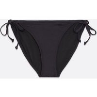 Black Low Rise Tie Side Bikini Bottoms New Look | New Look (UK)