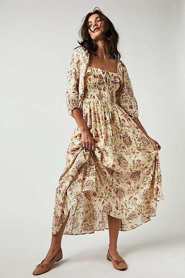 Oasis Printed Midi Dress by Free People, Antique Combo, L | Free People (Global - UK&FR Excluded)