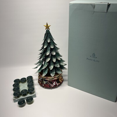 Partylite Glowing Tree Musical Christmas Tea Light Pine Berry Candles P7920 P | eBay US