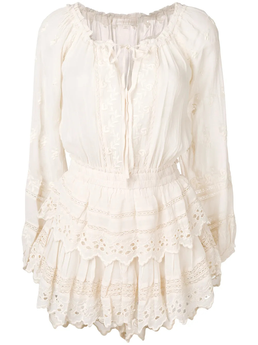 Love Shack Fancy popover dress - Neutrals | FarFetch Global