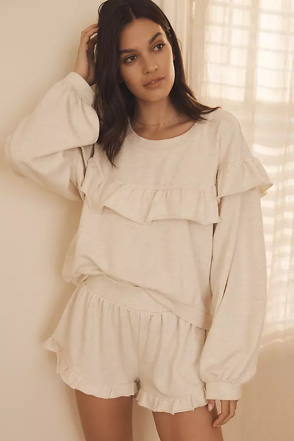 Ruffle Sweatshirt | Anthropologie (US)