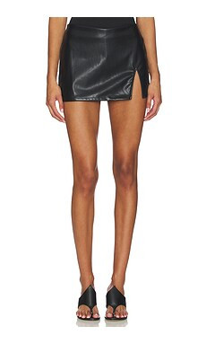 superdown Miley Faux Leather Skort in Black from Revolve.com | Revolve Clothing (Global)