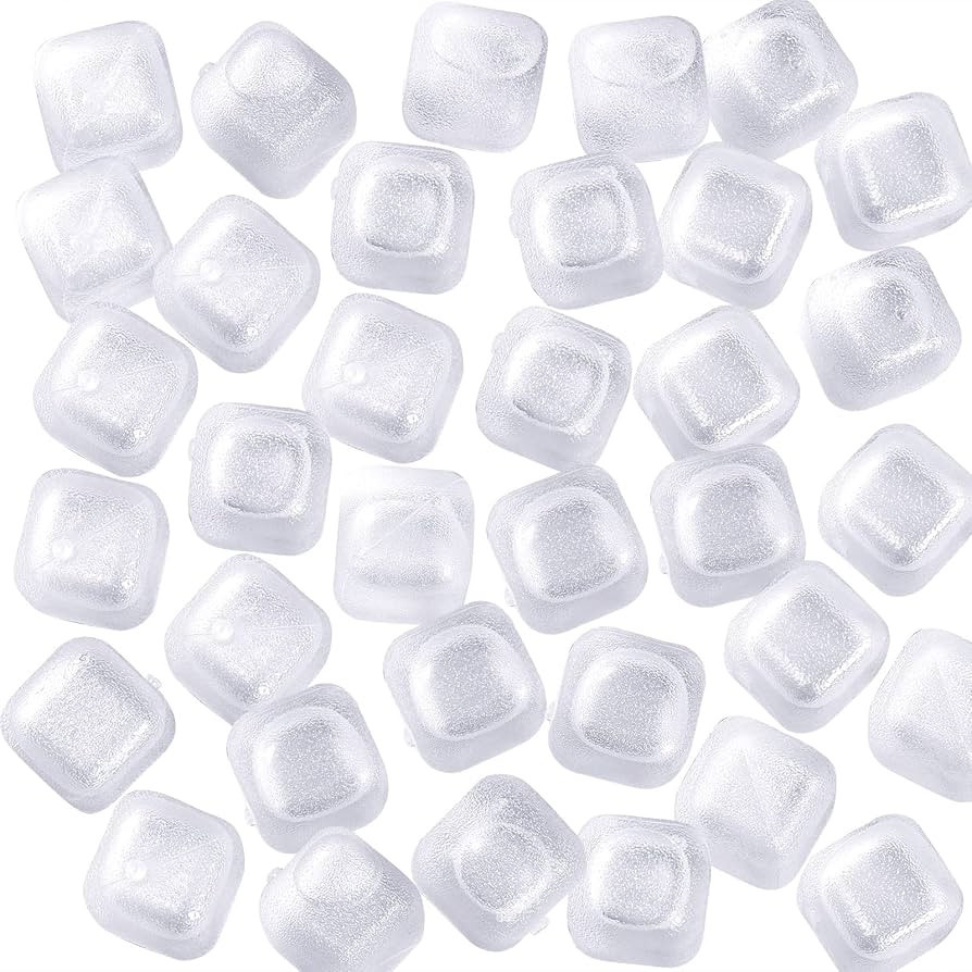 Reusable Ice Cubes for Drinks, 20 Pack Refreezable Plastic Ice Cubes BPA Free, Chills Drinks With... | Amazon (US)