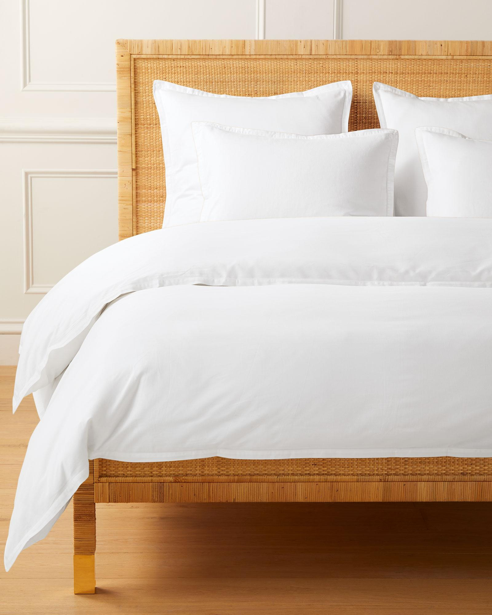 Border Frame Sateen Duvet Cover | Serena and Lily