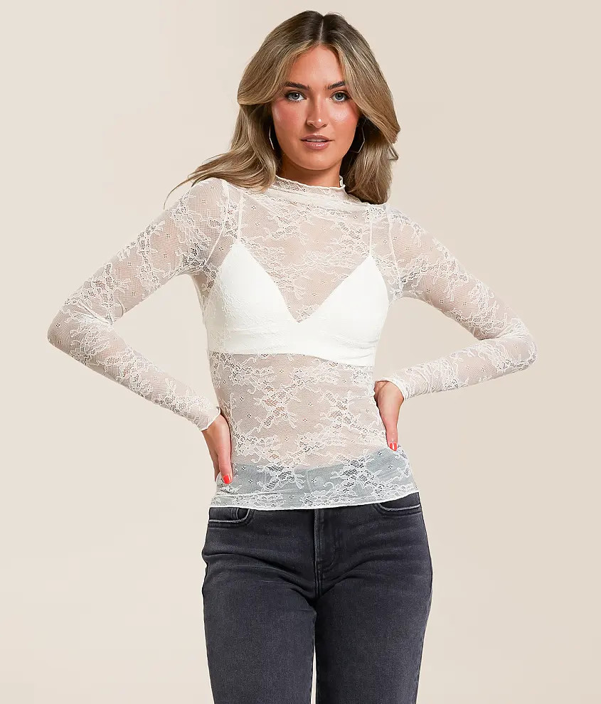 Sheer Lace Top | Buckle