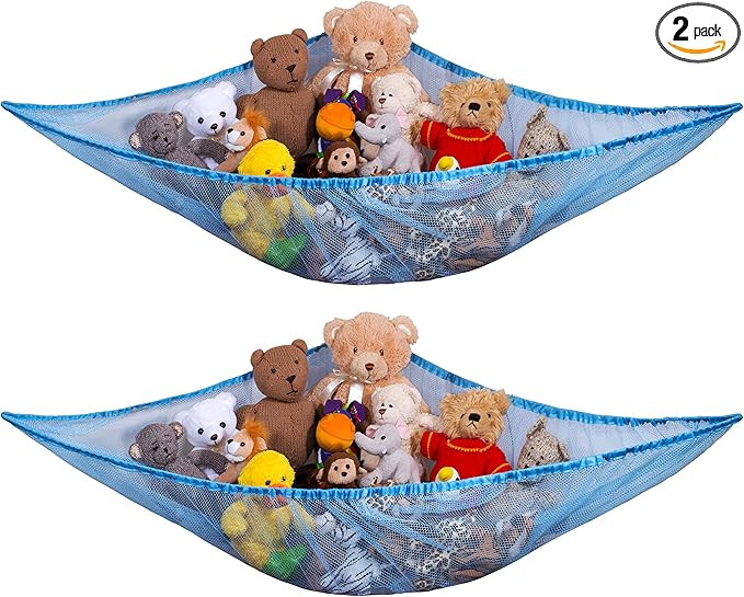 Handy Laundry Jumbo Toy Hammock, Blue - Organize Stuffed Animals and Children's Toys. Great Decor... | Amazon (US)
