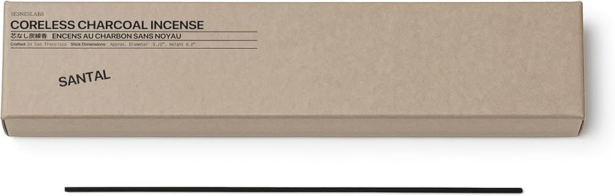 Santal Coreless Pure Incense Sticks, Artisan-Crafted Niche Scent, Exclusive Low-Smoke Bamboo Char... | Amazon (US)