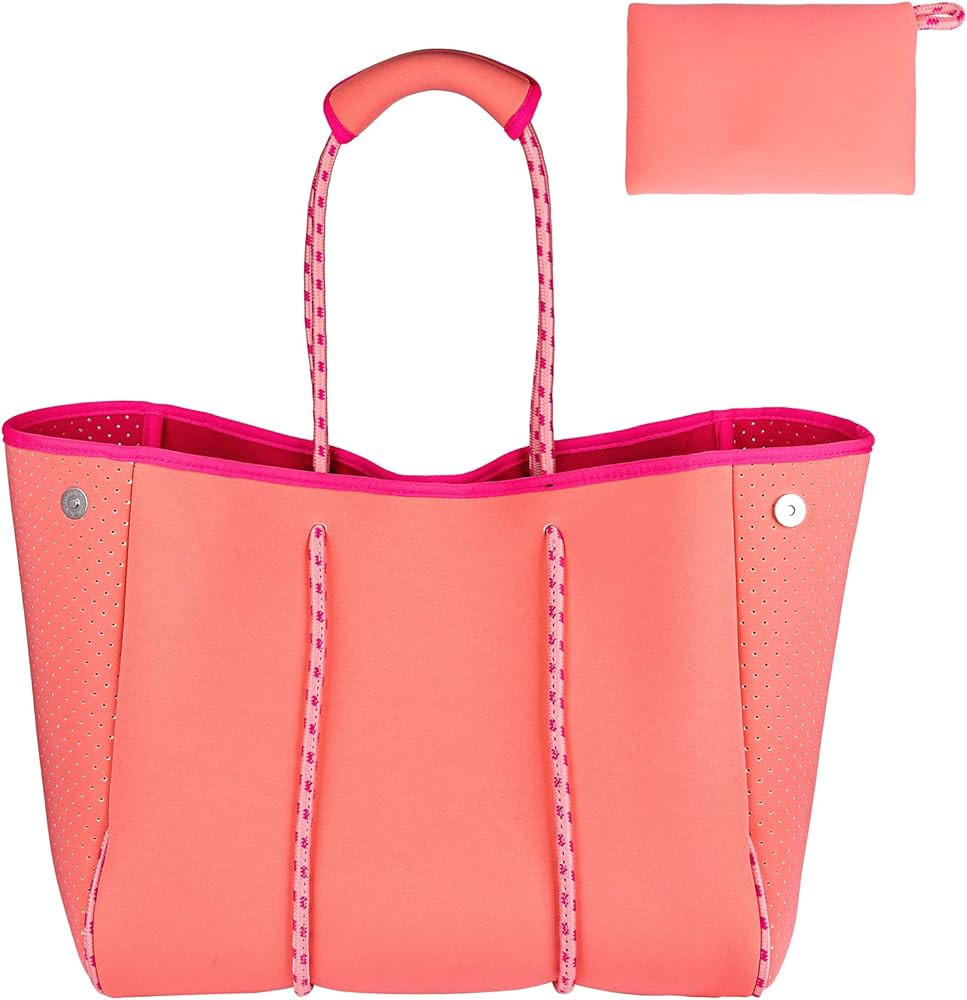 Beach bag,Multipurpose Neoprene  Bag,Large Tote Bag,Waterproof Shoulder Beach Bag for Travel Bea... | Amazon (US)