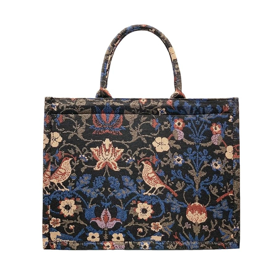 Retro Embroidery Jacquard Handbag Luxury Large Capacity Tote Bags Cotton Linen Bag for Women | Amazon (US)