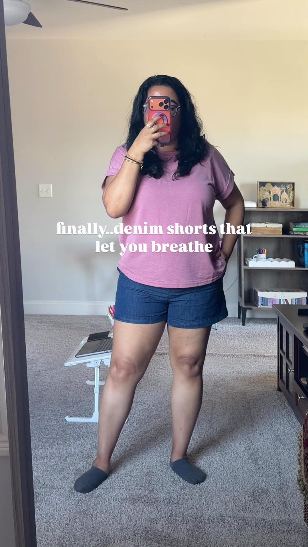 an unplanned recent mall run turned into finding my absolute favorite summer shorts. these cotton easy shorts in the denim wash are so soft, lightweight, and actually let you breathe. i sized up to an XL for a looser, ultra-comfy fit. paired them with a simple tee for an easy, put-together summer OOTD that didn't break the bank!

#LTKdayinmylife #LTKMidsize #LTKTravel