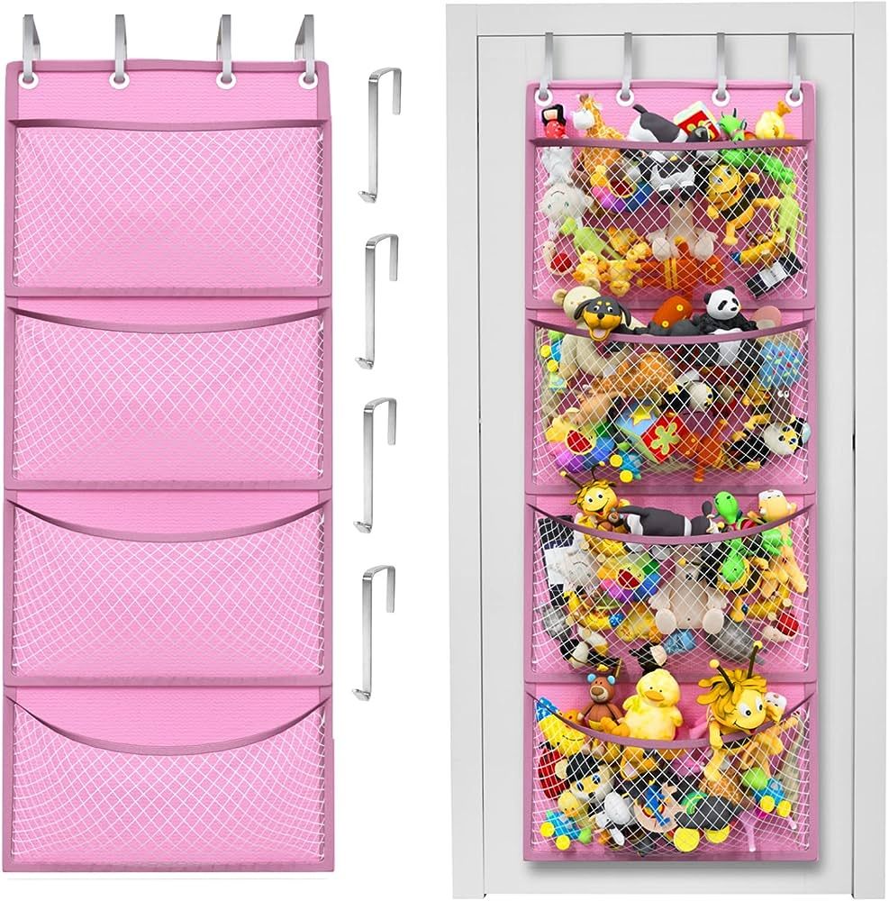Storage for Stuffed Animal - Over Door Organizer for Stuffies, Baby Accessories, and Toy Plush St... | Amazon (US)