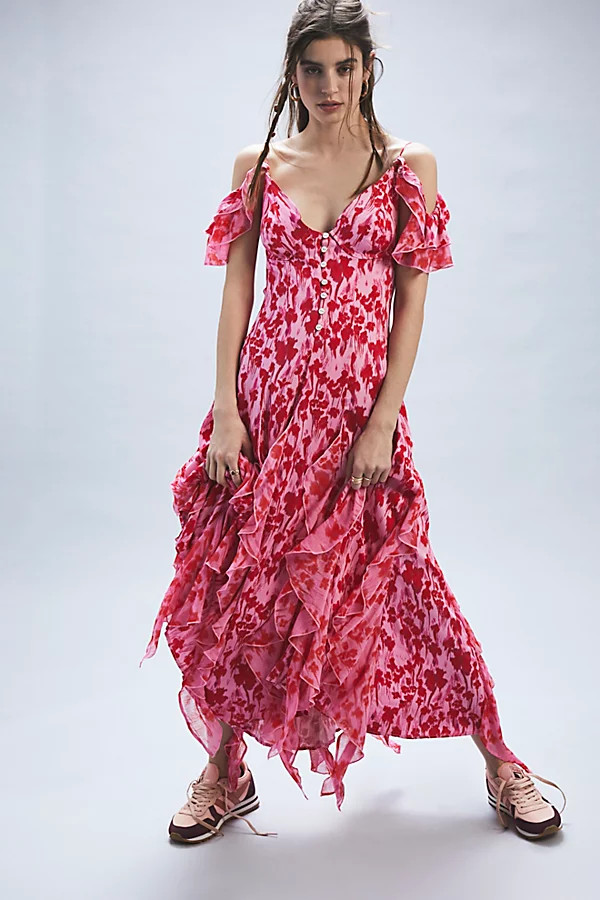 Endless Cascades Maxi Dress by Free People, Pink Combo, XS | Free People (Global - UK&FR Excluded)