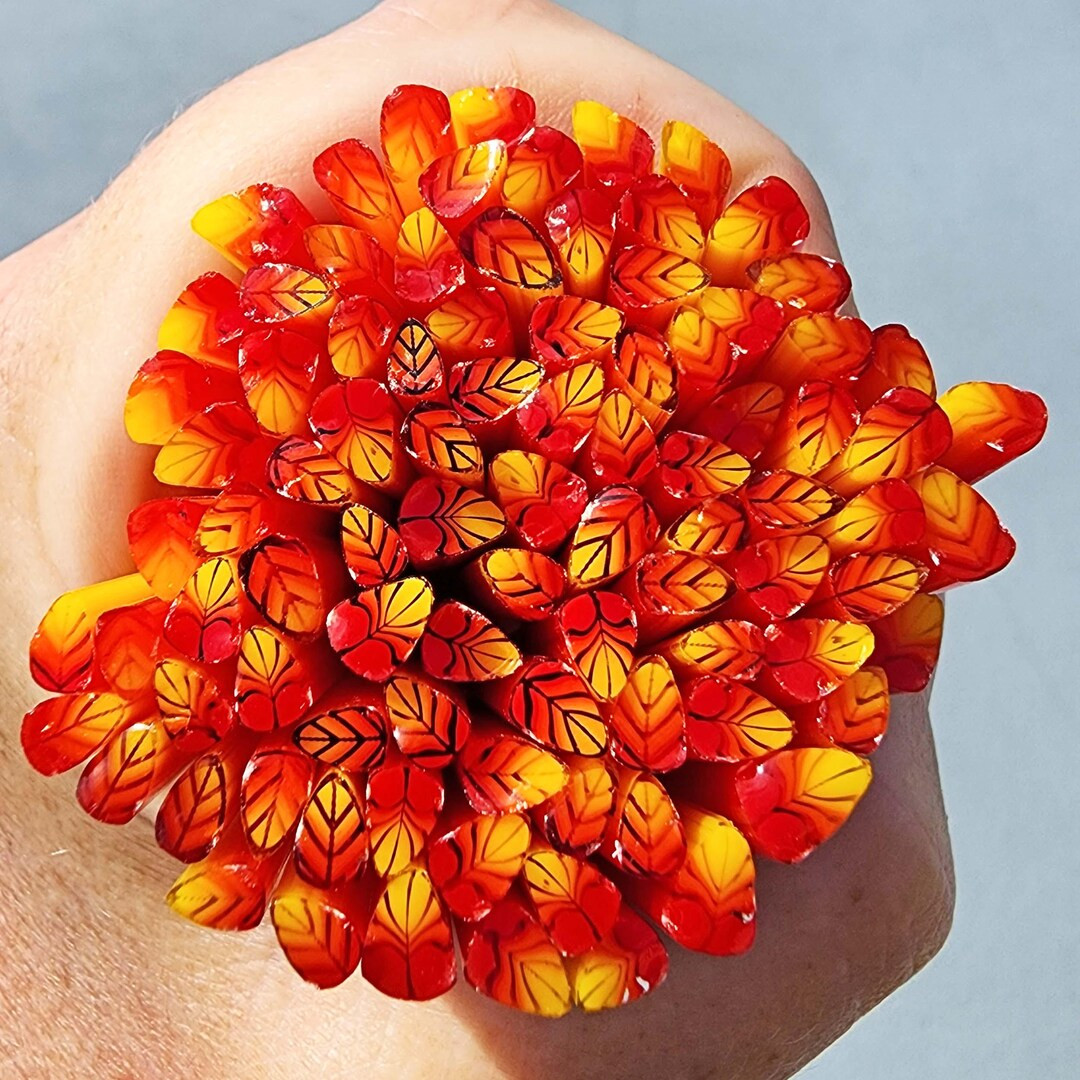 Coe 90 Leaf: Tiny Falling Leaves 1 Oz Murrini Murrine Millefiori Vitrigraph Cane MINZABELLA MURRI... | Etsy (US)