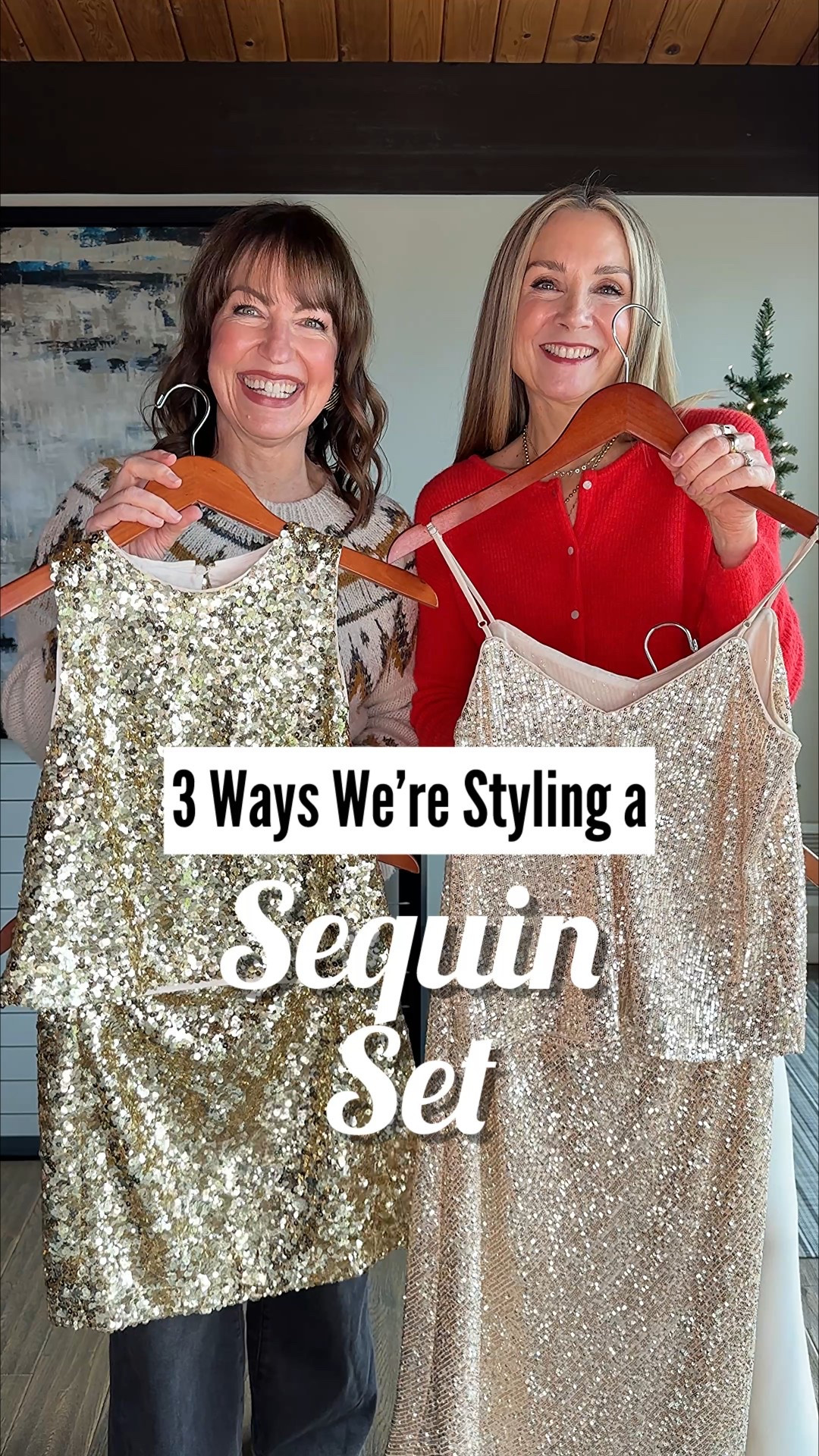 Comment SHOP for outfit links!✨✨
A sequin dress is pretty, but a sequin set gives you the look of a dress with more styling options!! Dress down the skirt a bit with a sweater and boots, then wear the sparkly top with denim and heels for a date night or more casual party look! My set is what I’m wearing for NYE!! (You can also purchase the pieces separately) Julie’s set is sold out, but we did a deep dive to find other cute sequin sets so you can style similar outfits. What are you wearing for NYE? 
How to Shop:🛍️✨
-Comment SHOP for links!
-Click the link in our bio to shop!
-Watch our stories for links!

Sezane, sequin skirt, sequin top, sequin set, black sweater, black boots, flare leg denim, Aritzia bomber, date night outfitt

#LTKootd #LTKHoliday #LTKOver40