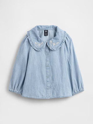 Baby & Toddler Denim Ruffle Collar Shirt | Gap (US)