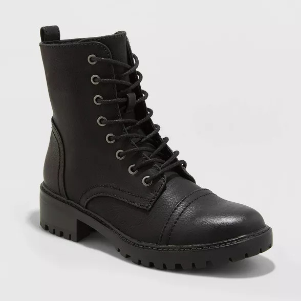 Women's Kamryn Faux Leather Combat Boot - Universal Thread™ | Target