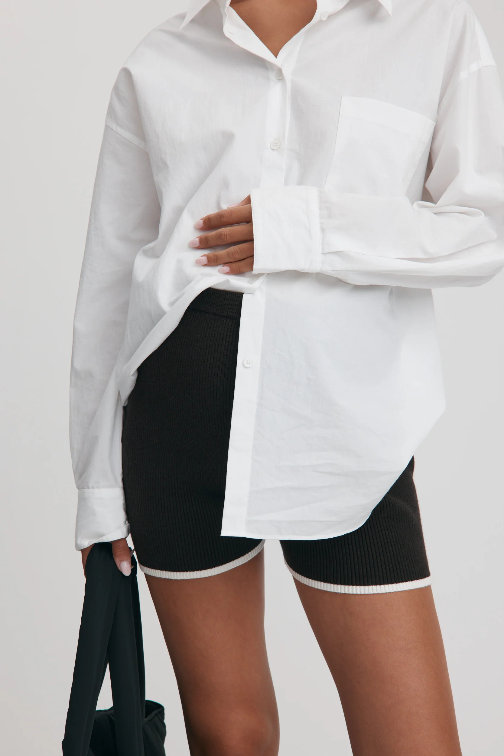 Nevaro Knit Shorts V2 (Espresso w Ivory) | Legoe Heritage Maternity APAC