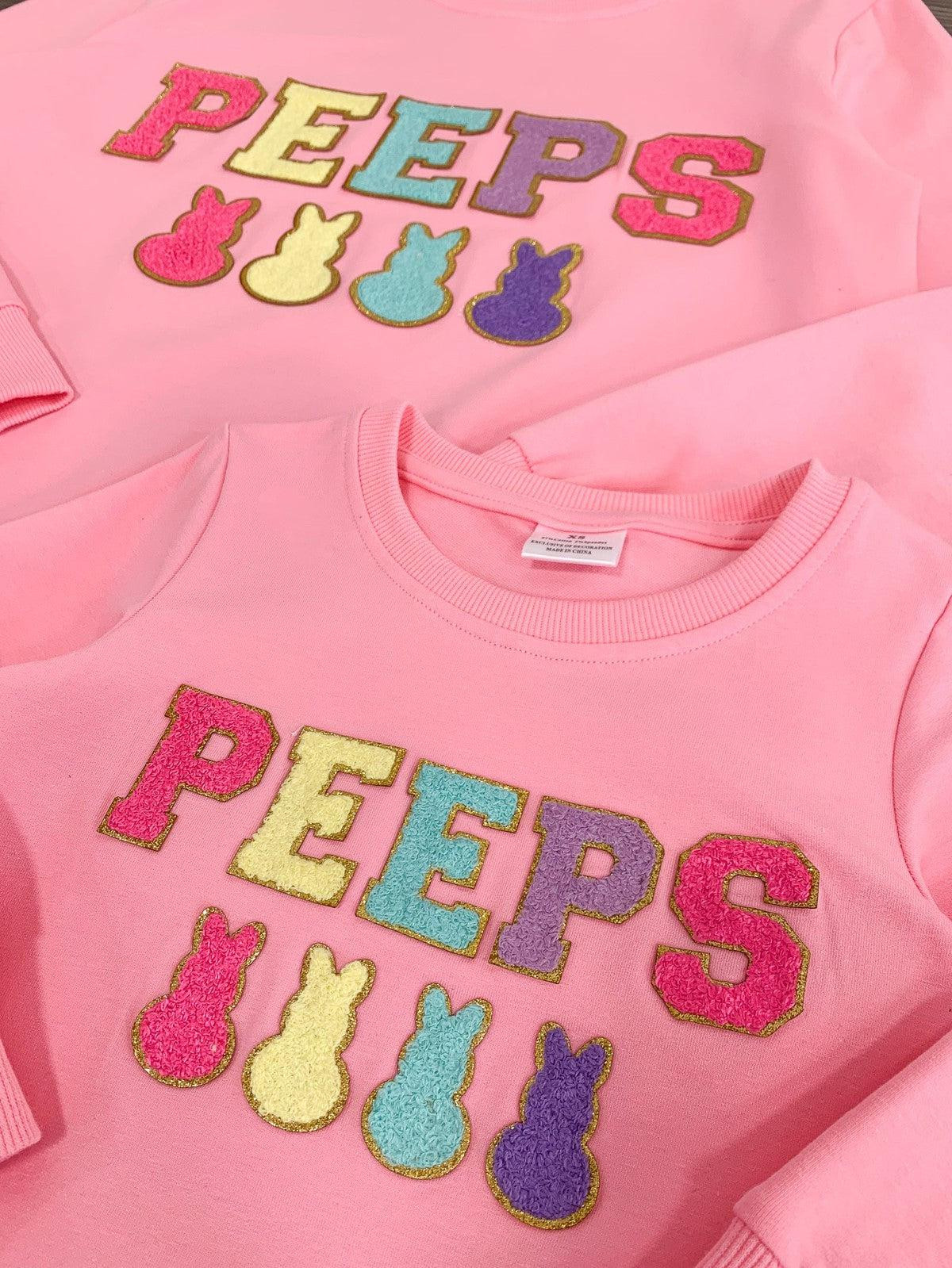 Mom & Me - "Peeps" Pink Chenille Patch Top | Sparkle In Pink