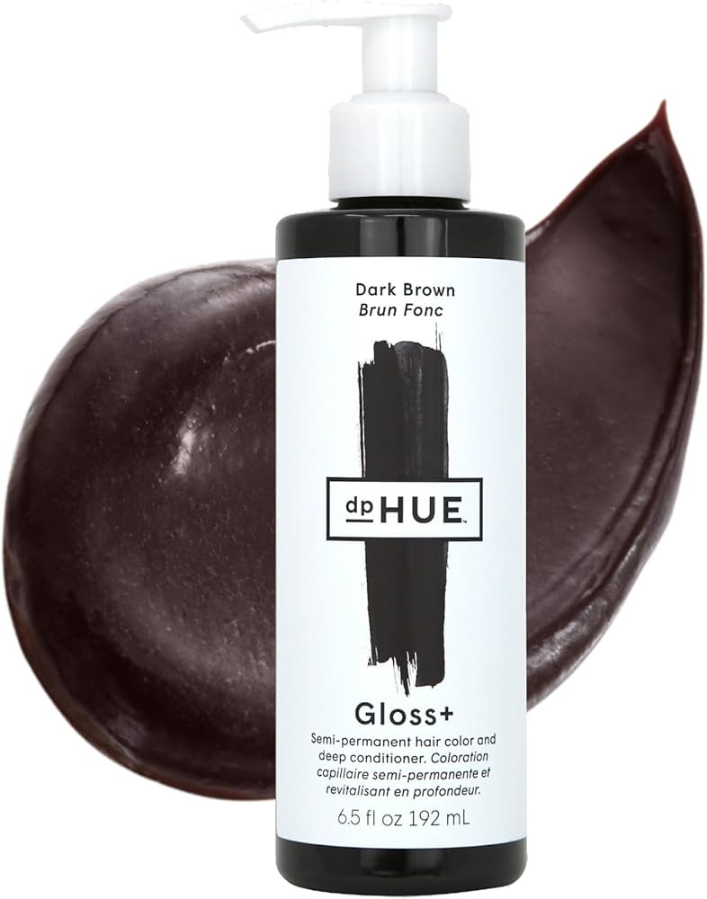 dpHUE Gloss+, Dark Brown - 6.5 oz (8-12 Applications) - Semi-Permanent Hair Color & Conditioner - Lasts Up to Eight Washes - Paraben, SLS & SLES Sulfate Free - Vegan, Leaping Bunny Certified | Amazon (US)