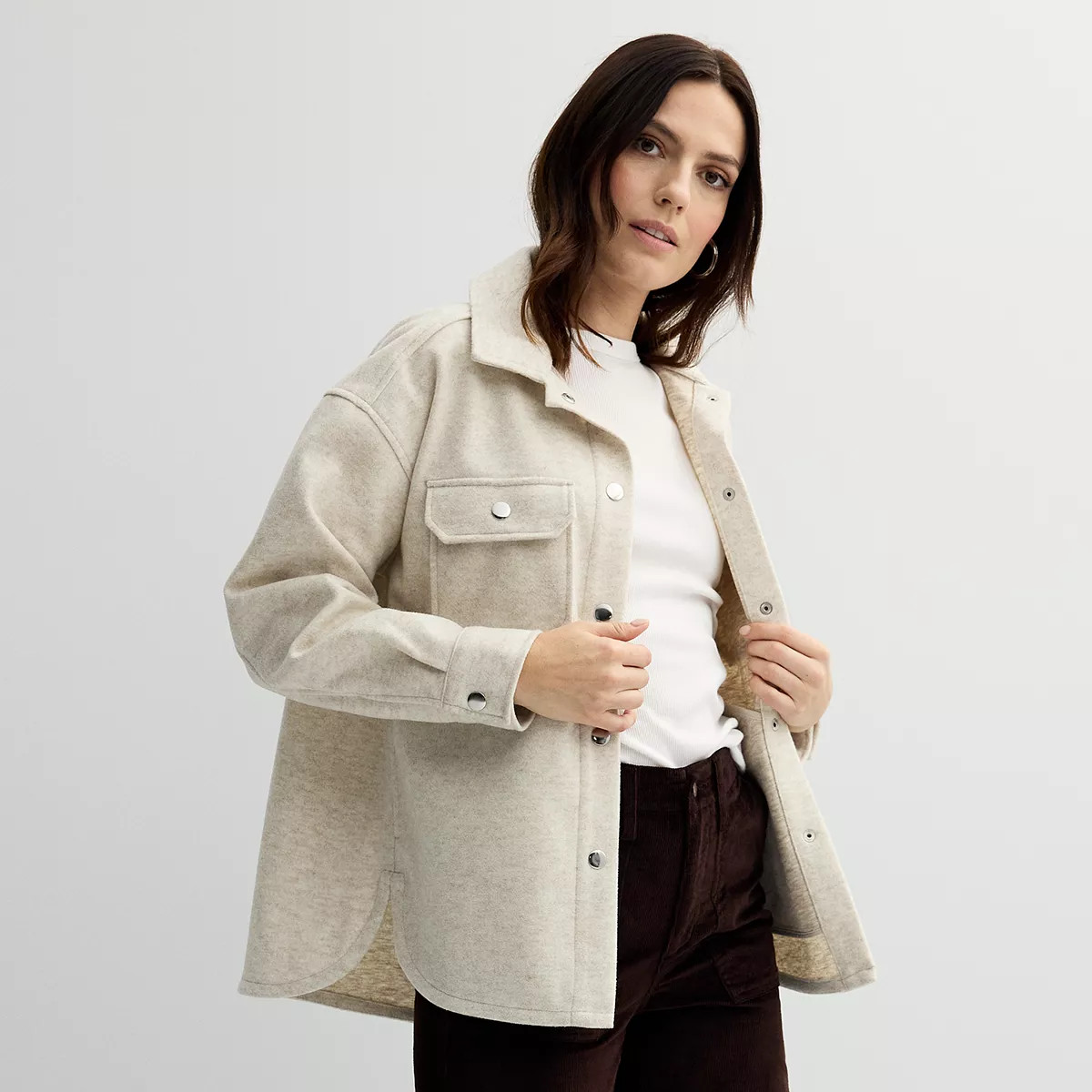 Women's Sonoma Goods For Life® Oversized Shacket | Kohl's