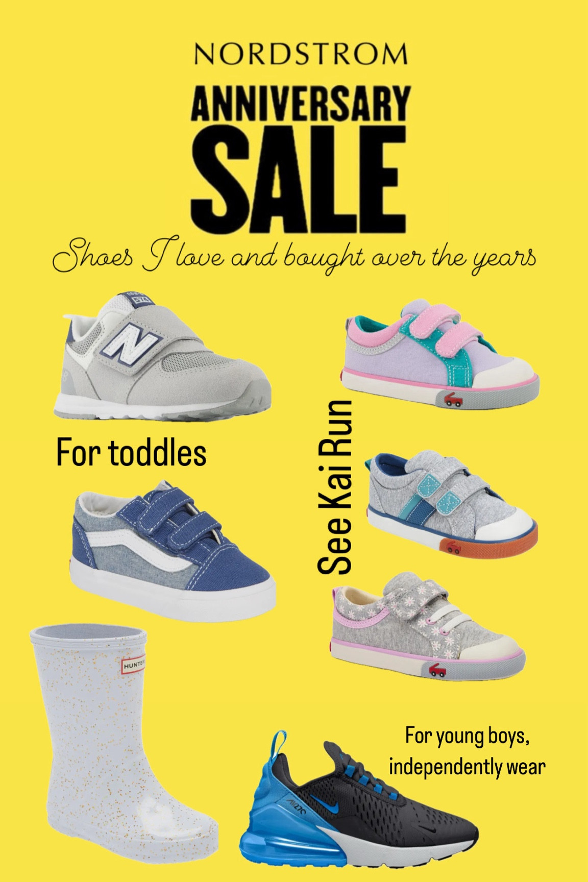 Nordstrom shoes on sale for little boys and girls. 

Kids shoes
Nordstrom sale 
Anniversary sale 
Summer sale 
See Kai run
New balance 

#LTKSeasonal #LTKBacktoSchool #LTKxNSale