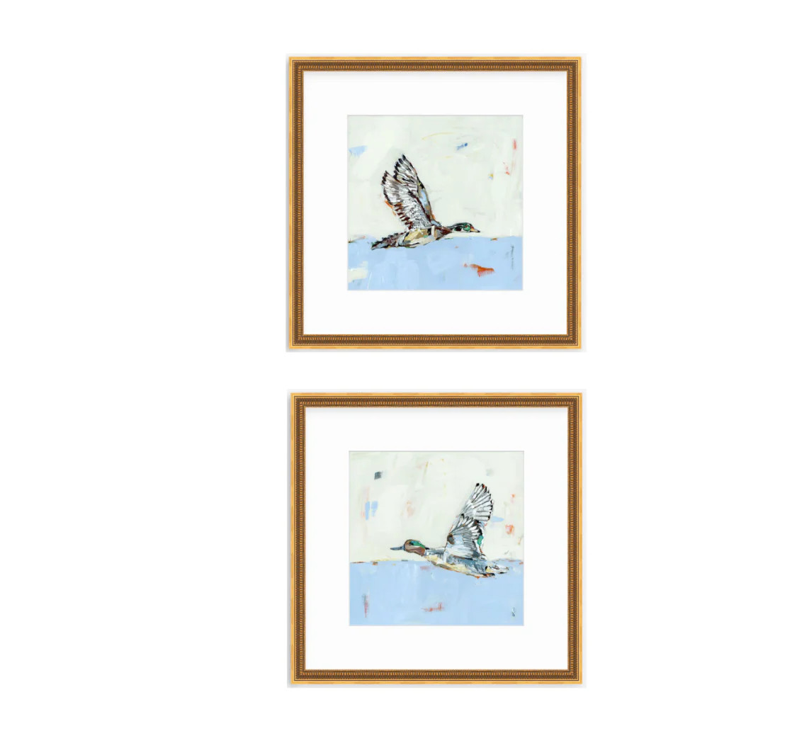 Waterfowl in baby blues (set of 2) | Chelsea McShane Art