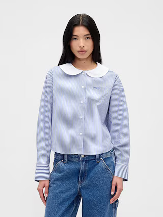 Gap × Sandy Liang Poplin Oversized Shirt | Gap (US)