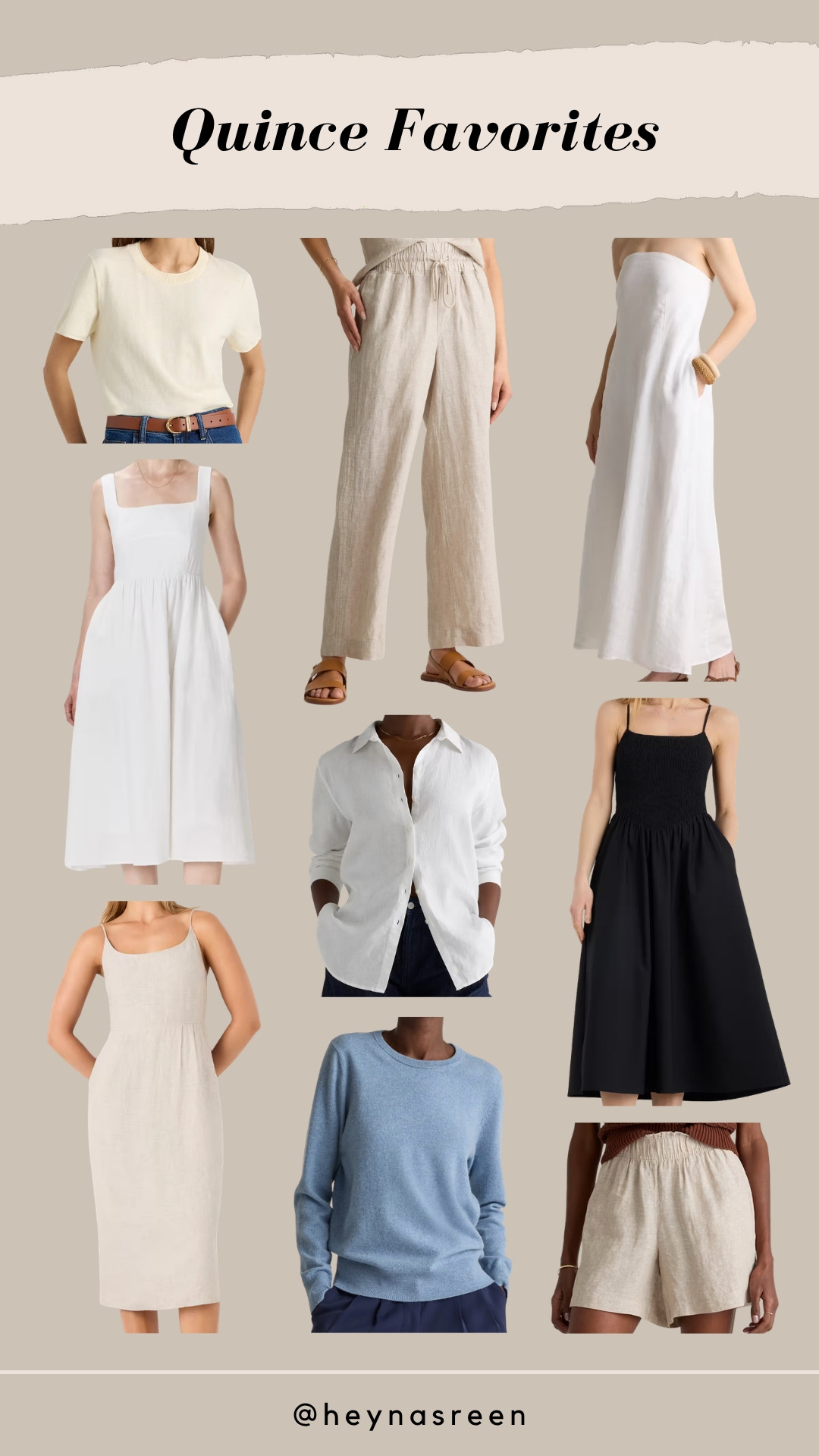 Quince spring and summer wardrobe essentials! What I ordered and have my eye on for the season 🤍

#LTKSeasonal